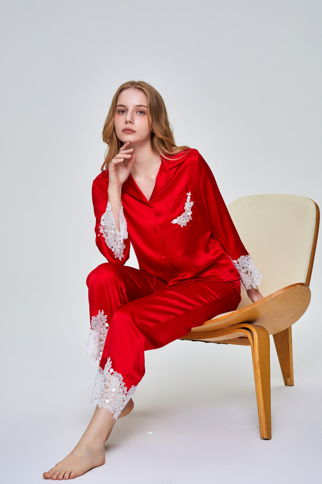 Loungewear sleepwear seiden pyjama  silk