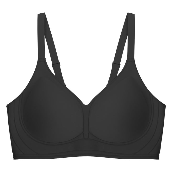 Detailaufnahme der 3D-Relief-Stütze des Contour Line BHs in schwarz