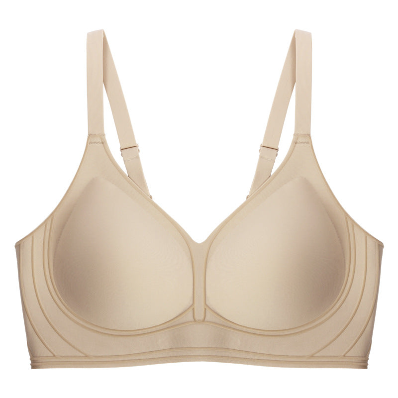 Detailaufnahme der 3D-Relief-Stütze des Contour Line BHs in Harfer-Beige