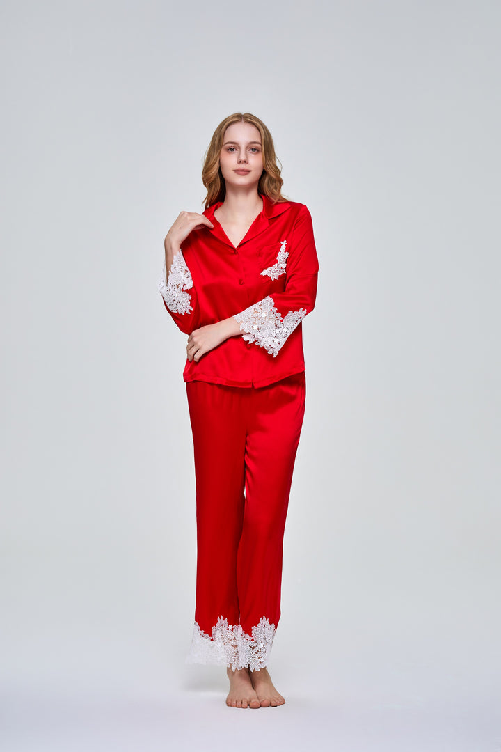 Loungewear sleepwear seiden pyjama  silk 