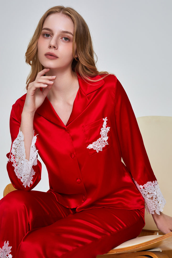 Loungewear sleepwear seiden pyjama  silk 