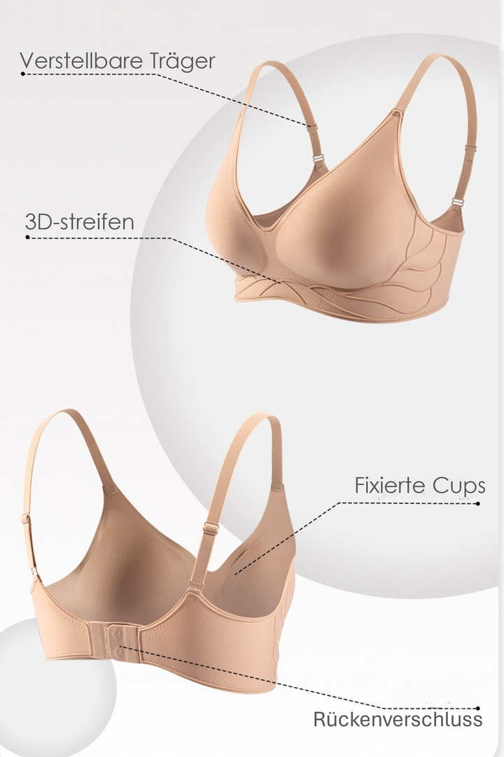 Bequemer, formender Damen-BH mit V-Ausschnitt, Push-up Effekt und nahtloser