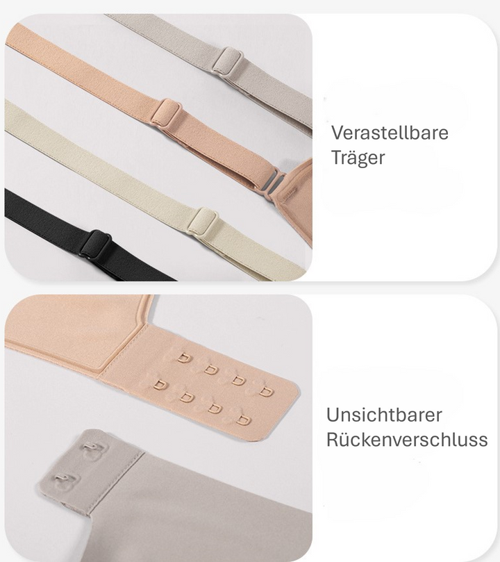 Bequemer, formender Damen-BH mit V-Ausschnitt, Push-up Effekt und nahtloser
